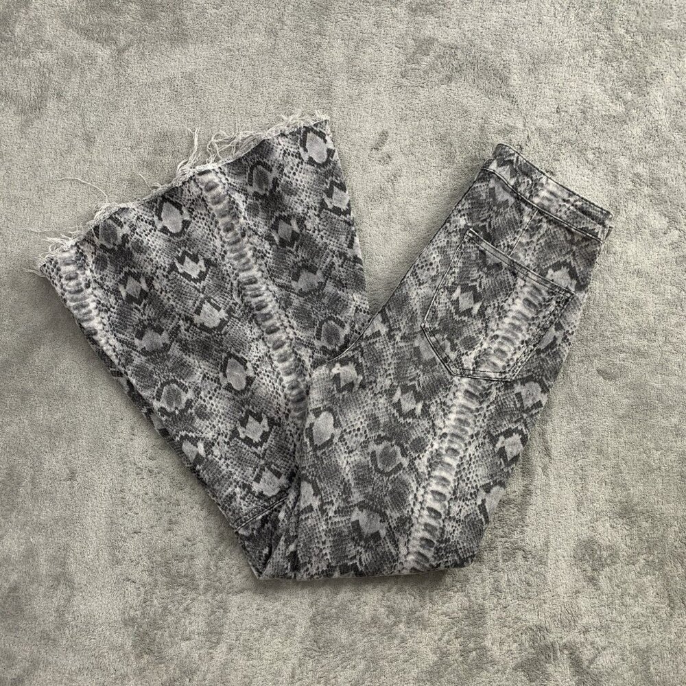 We The Free Snake Print Flare Jeans